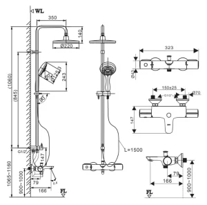 Vòi Sen Cây INAX BFV-3415T Nhiệt Độ - 7 Vòi Sen Cây INAX BFV-3415T Nhiệt Độ - 6