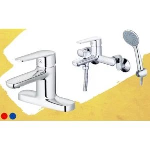 Vòi Lavabo CAESAR B382CP Nóng Lạnh Xả Ty - 4 Vòi Lavabo CAESAR B382CP Nóng Lạnh Xả Ty - 3