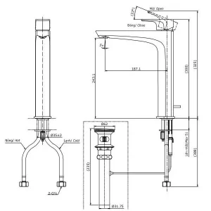 Vòi Lavabo TOTO TLG07305V Gật Gù Nóng Lạnh GE - 6