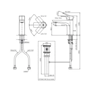 Vòi Lavabo TOTO TLG07301V Gật Gù Nóng Lạnh GE - 6
