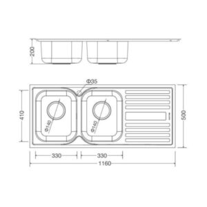 Chậu rửa chén Malloca MS 1025R NEW - 3