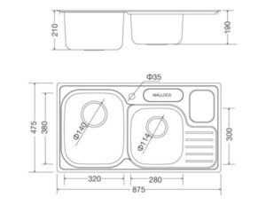 Chậu rửa chén Malloca MS 1024 - 9