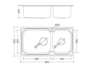Chậu rửa chén Inox Malloca MS 2025 - 3
