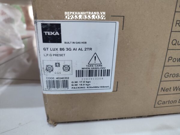 Bếp Gas Teka GT LUX 86 3G AI AL 40240302 - 5