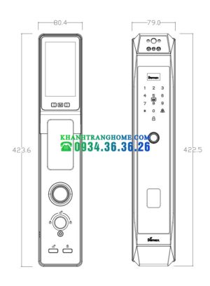 KHÓA NHẬN DIỆN KHUÔN MẶT DEMAX FACE ID SL968 CNC GREY