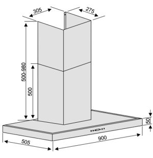 MÁY HÚT MÙI LORCA TA-6007E 90cm - 1 MÁY HÚT MÙI LORCA TA-6007E 90cm