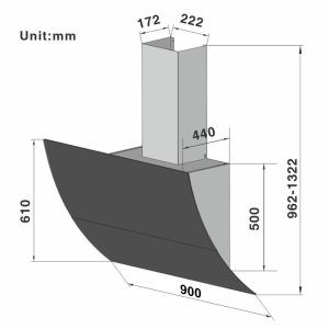 MÁY HÚT MÙI LORCA TA-6008E 90cm - 2 MÁY HÚT MÙI LORCA TA-6008E 90cm