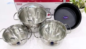 BỘ NỒI ĐUN LORCA TA-5018 TITANIUM - 3 BỘ NỒI ĐUN LORCA TA-5018 TITANIUM