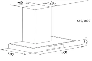 Máy hút mùi Chefs EH-R107E7D - 1 CHEFS EH-R107E7D