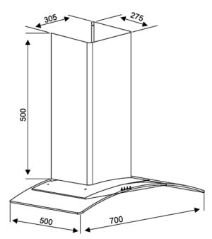 MÁY HÚT MÙI KOCHER K-8370PRO-70 - 1 MÁY HÚT MÙI KOCHER K-8370PRO-70
