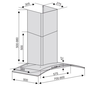 MÁY HÚT MÙI LORCA TA-2001C 70cm - 1 MÁY HÚT MÙI LORCA TA-2001C