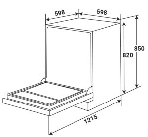 Máy rửa chén Kaff KF-T355HEMERA - 1 Máy rửa chén Kaff KF-T355HEMERA