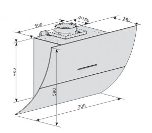 MÁY HÚT MÙI LORCA TA-6008E 70cm - 2 MÁY HÚT MÙI LORCA TA-6008E 70cm