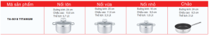 BỘ NỒI ĐUN LORCA TA-5018 TITANIUM - 1 BỘ NỒI ĐUN LORCA TA-5018 TITANIUM