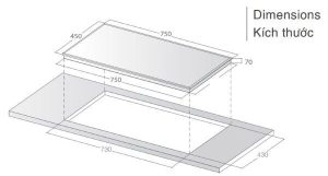 Bếp từ ba vùng nấu Lorca LCI-309 - 1 Bếp từ ba vùng nấu Lorca LCI-309