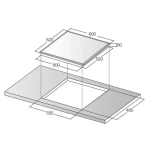 Bếp từ ba vùng nấu Lorca LCI-360 - 1 Bếp từ ba vùng nấu Lorca LCI-360