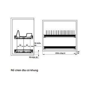 RỔ BÁT ĐĨA PRESTO INOX 304 HAFELE CÓ KHUNG 800MM 544.40.013 - 1 RỔ BÁT ĐĨA PRESTO INOX 304 HAFELE CÓ KHUNG 800MM 544.40.013