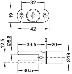 KHÓA 3 NGĂN HAFELE 234.99.240 - 8 KHÓA 3 NGĂN HAFELE 234.99.240 - 7