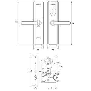 KHOÁ ĐIỆN TỬ HAFELE DL7600 912.20.237 - 1 KHOÁ ĐIỆN TỬ HAFELE DL7600 912.20.237