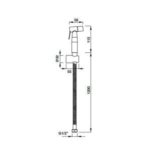 Vòi Xịt Vệ Sinh Airsense Hafele 485.95.039 - 3