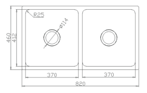 Chậu rửa bát KONOX KN8246DU DEKOR - 1 Chậu rửa bát KONOX KN8246DU DEKOR
