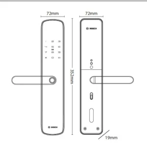 Khóa Cửa Vân Tay BOSCH ID60GK - 9 Khóa Cửa Vân Tay BOSCH ID60GK - 8