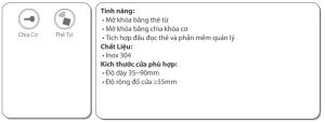 KHÓA THẺ TỪ HUBERT HB KS79 BLACK - 5 KHÓA THẺ TỪ HUBERT HB KS79 BLACK - 4