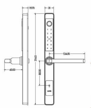 KHÓA THẺ TỪ HUBERT HB KS79 BLACK - 3 KHÓA THẺ TỪ HUBERT HB KS79 BLACK