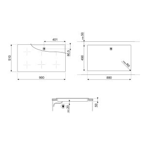 BẾP TỪ ĐA VÙNG NẤU SMEG SIM693WLDR 535 64 169 - 1 BẾP TỪ ĐA VÙNG NẤU SMEG SIM693WLDR 535 64 169