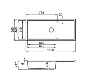Chậu đá Malloca SENSE K82 - 1 CHẬU ĐÁ MALLOCA SENSE K82