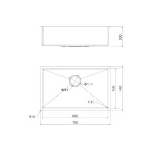 Chậu rửa chén Malloca MS-6070 - 1 CHẬU RỬA CHÉN MALLOCA MS-6070