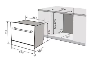 MÁY RỬA CHÉN ÂM TỦ KAFF KF BISMS8 PLUS - 13 MÁY RỬA CHÉN ÂM TỦ KAFF KF BISMS8 PLUS