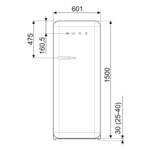 TỦ LẠNH CỬA ĐƠN ĐỘC LẬP 50’S STYLE SMEG FAB28RDIT5 535 14 537