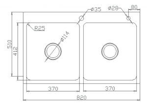 Chậu rửa bát KONOX KN8251TD DEKOR - 1 Chậu rửa bát KONOX KN8251TD DEKOR