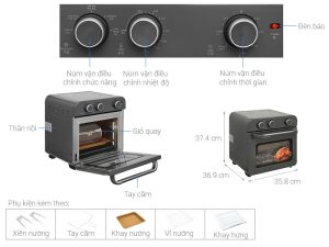 NỒI CHIÊN KHÔNG DẦU HAWONKOO AFH-180-GR