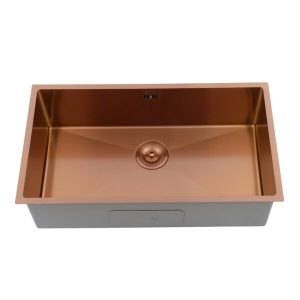 BỒN RỬA FAGOR 7844R-RG INOX 304 MẠ PVD MÀU VÀNG ĐỎ - 1 FAGOR 7844R-RG INOX 304