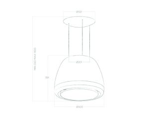 Máy hút mùi đảo Elica EDITH ROCK/F/50 PRF0098361 - 6 Máy hút mùi đảo Elica EDITH ROCK/F/50 PRF0098361 - 5