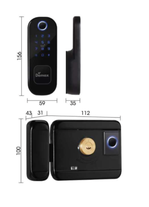 KHÓA CỬA CỔNG CHỐNG NƯỚC DEMAX SL603WP-APP