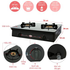 BẾP GAS RINNAI RV-8711(GL-SP) - 5 BẾP GAS RINNAI RV-8711(GL-SP) - 4