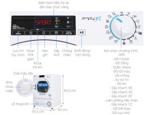 MÁY SẤY NGƯNG TỤ CANDY 10KG CSO C10TE-S - 7 MÁY SẤY NGƯNG TỤ CANDY 10KG CSO C10TE-S - 6