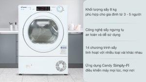 MÁY SẤY NGƯNG TỤ CANDY 8KG CSO C8TE-S - 8 MÁY SẤY NGƯNG TỤ CANDY 8KG CSO C8TE-S - 7