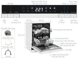MÁY RỬA CHÉN ĐỘC LẬP GALANZ GR12462T - 5 MÁY RỬA CHÉN ĐỘC LẬP GALANZ GR12462T - 4