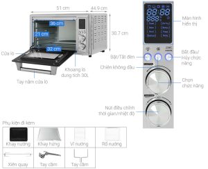 LÒ NƯỚNG GALANZ KF1830ELQ-H12U - 5 LÒ NƯỚNG GALANZ KF1830ELQ-H12U - 4