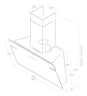 Máy hút mùi áp tường Elica L'ESSENZA WH/A/60 PRF0124233A - 5 Máy hút mùi áp tường Elica L'ESSENZA WH/A/60 PRF0124233A - 4
