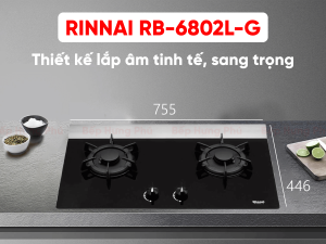 Bếp gas âm Rinnai RB-6802L-G - 6 Bếp gas âm Rinnai RB-6802L-G - 5
