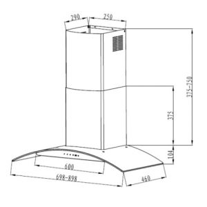 Máy hút mùi Rinnai RH-C109-GC - 4 Máy hút mùi Rinnai RH-C109-GC - 3