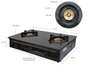 BẾP GAS DƯƠNG RINNAI RV-970(GL) - 6 BẾP GAS DƯƠNG RINNAI RV-970(GL) - 5