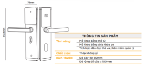 KHÓA THẺ TỪ HUBERT HB KS77 NANO BLACK - 4