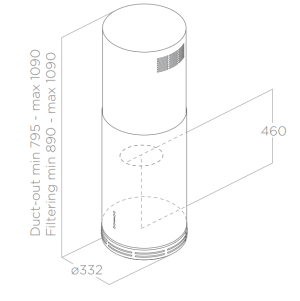 Máy hút mùi đảo Elica ZENITH IX/A/33 40115254A - 5