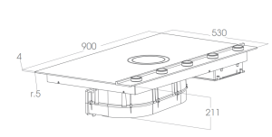 Bếp từ kết hợp máy hút mùi Elica NIKOLATESLA UNPLUGGED BL/F/90 PRF0184019 - 7